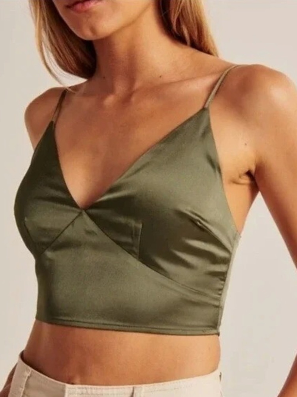 Abercrombie Satin Crop Top
